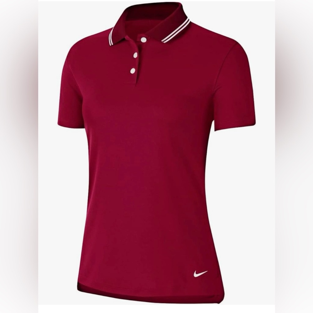 New Nike Women's Red/Burgundy  Polo Shirt  XS